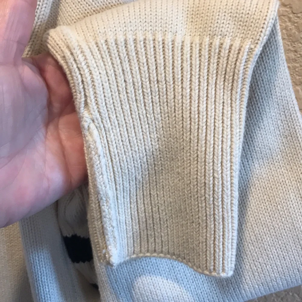 Lacoste Cream Cardigan with Black Accents - Picture 9 of 16